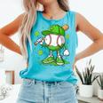 Kids Boys Happy St Patricks Day Kids Baseball Ice Cream Drip Comfort Colors Tank Top Light Green