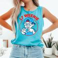 L7 Weenie Baseball Softball Comfort Colors Tank Top Light Green