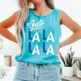 LA Baseball Fan Christmas FA La La Holiday Blue Theme Comfort Colors Tank Top Light Green LA Baseball Fan Christmas FA La La Holiday Blue Theme Comfort Colors Tank Top Light Green