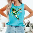 Leprechaun Play Baseball St Patrick's Day Men Kid Boys Comfort Colors Tank Top Light Green Leprechaun Play Baseball St Patrick's Day Men Kid Boys Comfort Colors Tank Top Light Green