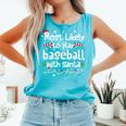 Most Likely To Play Baseball With Santa Christmas Matching Comfort Colors Tank Top Light Green Most Likely To Play Baseball With Santa Christmas Matching Comfort Colors Tank Top Light Green