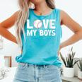 I Love My Boys Baseball Moms Comfort Colors Tank Top Light Green I Love My Boys Baseball Moms Comfort Colors Tank Top Light Green