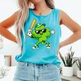 Lucky Shamrock Playing Baseball St Patrick's Kids Boys Comfort Colors Tank Top Light Green Lucky Shamrock Playing Baseball St Patrick's Kids Boys Comfort Colors Tank Top Light Green