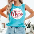 Mama Baseball Mom Comfort Colors Tank Top Light Green
