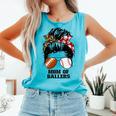 Mom Of Ballers Messy Bun Football Mom Baseball Mom Of Both Premium Tri-Blend Comfort Colors Tank Top Light Green Mom Of Ballers Messy Bun Football Mom Baseball Mom Of Both Premium Tri-Blend Comfort Colors Tank Top Light Green