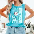 Mom Of Ballers USA Flag Soccer Baseball Mom Comfort Colors Tank Top Light Green