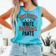Moms Against Baseball Pants Season Baseball Mom Comfort Colors Tank Top Light Green