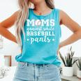 Moms Against White Baseball Pants For Baseball Moms Comfort Colors Tank Top Light Green