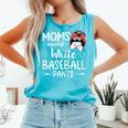Moms Against White Baseball Pants For a Baseball Mom Comfort Colors Tank Top Light Green Moms Against White Baseball Pants For a Baseball Mom Comfort Colors Tank Top Light Green