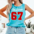 Number 67 Numbered Six Seven Baseball Jersey Style Team 67 Comfort Colors Tank Top Light Green Number 67 Numbered Six Seven Baseball Jersey Style Team 67 Comfort Colors Tank Top Light Green