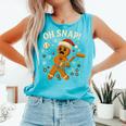 Oh Snap Gingerbreadman Christmas Baseball Comfort Colors Tank Top Light Green Oh Snap Gingerbreadman Christmas Baseball Comfort Colors Tank Top Light Green