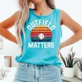 Outfield Matters Baseball Outfielder Athlete Sports Comfort Colors Tank Top Light Green