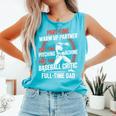 Part Time Warm Up Partner Pitching Baseball Full Time Dad Comfort Colors Tank Top Light Green