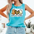 Peace Love Baseball Mom Leopard Print Mother's Day Comfort Colors Tank Top Light Green