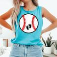 Pregnant Baseball Mom Pregnancy Announcement Baby Feet Belly Comfort Colors Tank Top Light Green Pregnant Baseball Mom Pregnancy Announcement Baby Feet Belly Comfort Colors Tank Top Light Green