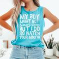 Proud Sassy Baseball Mom Comfort Colors Tank Top Light Green Proud Sassy Baseball Mom Comfort Colors Tank Top Light Green