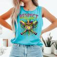 Respect The Drip Mardi Gras Baseball Ice Cream Boys Carnival Comfort Colors Tank Top Light Green Respect The Drip Mardi Gras Baseball Ice Cream Boys Carnival Comfort Colors Tank Top Light Green
