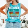 Retro Hit Hard Run Fast Turn Left Baseball Lover Comfort Colors Tank Top Light Green Retro Hit Hard Run Fast Turn Left Baseball Lover Comfort Colors Tank Top Light Green