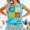 Retro Style Baseball Lover Playing Men Women Kids Baseball Comfort Colors Tank Top Light Green