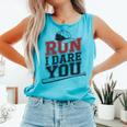Run I Dare You Baseball Catcher Player Fan Comfort Colors Tank Top Light Green Run I Dare You Baseball Catcher Player Fan Comfort Colors Tank Top Light Green