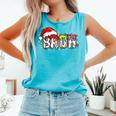 Santa Bruh Baseball Christmas Xmas Meme Pajamas Family Comfort Colors Tank Top Light Green