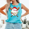 Santa Sports For Men Boys Christmas Baseball Player Comfort Colors Tank Top Light Green Santa Sports For Men Boys Christmas Baseball Player Comfort Colors Tank Top Light Green