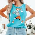 Skeleton Batting Baseball Halloween Comfort Colors Tank Top Light Green