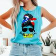 Softball Mom Puerto Rican Mom Spanish Baseball Mom Tote Comfort Colors Tank Top Light Green