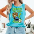 Spooky Zombie Respect The Drip Baseball Halloween Comfort Colors Tank Top Light Green