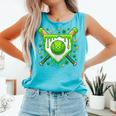 St Patrick Day Baseball Drip Ice Cream Boys Men Comfort Colors Tank Top Light Green St Patrick Day Baseball Drip Ice Cream Boys Men Comfort Colors Tank Top Light Green
