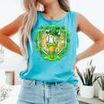 St Patrick Day Baseball Drip Ice Cream Baseball Home Plate Comfort Colors Tank Top Light Green