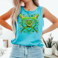 St Patricks Day Baseball Ice Cream Shamrock Baseball Player Comfort Colors Tank Top Light Green St Patricks Day Baseball Ice Cream Shamrock Baseball Player Comfort Colors Tank Top Light Green