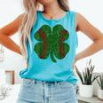 St Patricks Day Shamrock Baseball Saint Paddy's Comfort Colors Tank Top Light Green