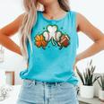 St Patricks Day Shamrock Sports Baseball Basketball Football Comfort Colors Tank Top Light Green St Patricks Day Shamrock Sports Baseball Basketball Football Comfort Colors Tank Top Light Green