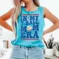 In My T-Ball Mom Era Baseball Mom Groovy Mother's Day Comfort Colors Tank Top Light Green