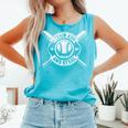 I Teach My Kids To Hit & Steal Baseball Mom Comfort Colors Tank Top Light Green