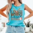 I Teach My Kids To Hit And Steal Baseball Moms Quote Comfort Colors Tank Top Light Green