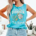 That's My Grandson Out There Jersey Number 55 Baseball Comfort Colors Tank Top Light Green That's My Grandson Out There Jersey Number 55 Baseball Comfort Colors Tank Top Light Green