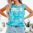 Things I Do In My Spare Time Baseball Lovers Kids Boys Comfort Colors Tank Top Light Green