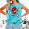 Valentine Baseball Heart Sports Love Valentines Day Boys Comfort Colors Tank Top Light Green