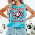 Valentine My Heart Belongs Baseball Lover Boy Men Comfort Colors Tank Top Light Green