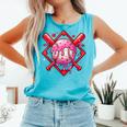 Valentines Day Baseball Boys Ice Cream Drip Heart Youth Kids Comfort Colors Tank Top Light Green