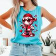 Valentines Day Baseball Drip Ice Cream For Boys Kids Teens Comfort Colors Tank Top Light Green