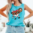 Valentines Day Baseball Heart Gloves Cute Boys Kid Youth Men Comfort Colors Tank Top Light Green