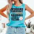 Weekend Forecast Baseball Baseball Mom Comfort Colors Tank Top Light Green