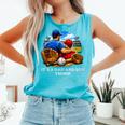 Women's Father Son Baseball Father's Day Comfort Colors Tank Top Light Green