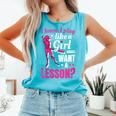 Women's Play Like A Girl Softball Baseball Girls Comfort Colors Tank Top Light Green