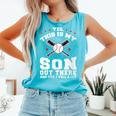 Yes This Is My Son Out Baseball Mom Comfort Colors Tank Top Light Green Yes This Is My Son Out Baseball Mom Comfort Colors Tank Top Light Green