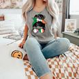 Ireland Baseball Mom Messy Bun Irish Baseball Girl Comfort Colors Tank Top Butter
