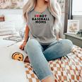 I Love Hot Baseball Moms Red Heart Comfort Colors Tank Top Butter